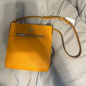 Orange Coach Messenger Crossbody Purse